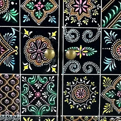 Chests of drawers - Mango wood and hand painted telephone cabinet - GINER Y COLOMER