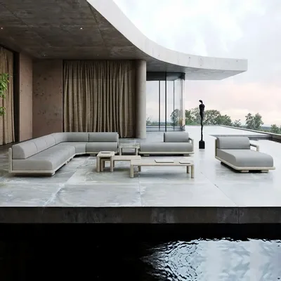 Canapés de jardin - Kit modulaire Caleo-ash - SNOC