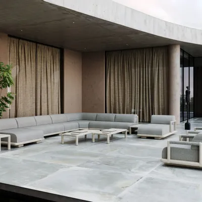 Lawn sofas   - Caleo-ash Modular Set - SNOC
