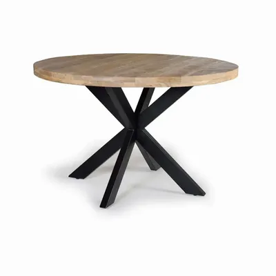 Dining Tables - Acacia wood and metal dining table - GINER Y COLOMER