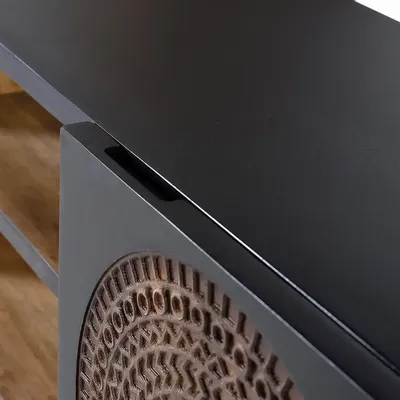 TV stands - Mango wood and metal TV cabinet - GINER Y COLOMER