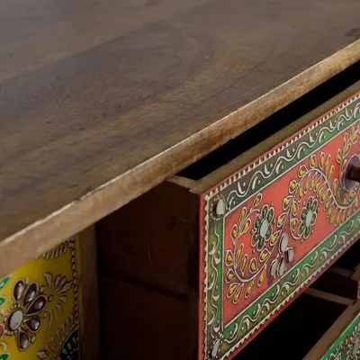 Chests of drawers - Hand painted mango wood chest of drawers - GINER Y COLOMER