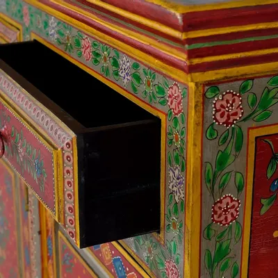 Sideboards - Wooden sideboard in mango wood and hand-painted MDF - GINER Y COLOMER