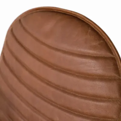 Chaises - Ensemble de 2 chaises tapissées de cuir marron naturel - GINER Y COLOMER