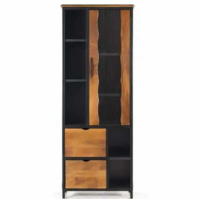 Buffets - Vitrine en bois manguier et métal - GINER Y COLOMER