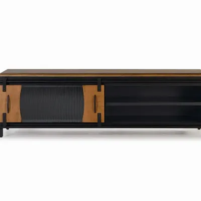 Meubles TV - Meuble TV en bois manguier et métal - GINER Y COLOMER