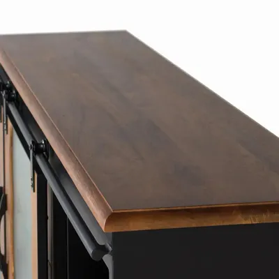 Buffets - Buffet en bois manguier et métal noir - GINER Y COLOMER