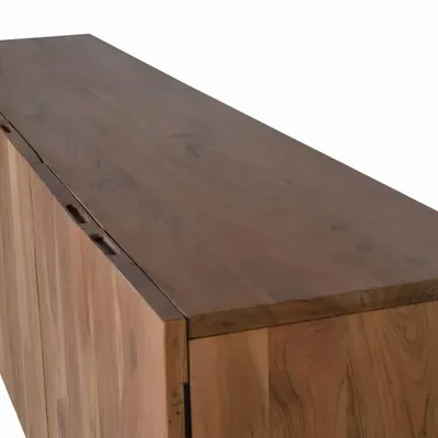 Sideboards - Acacia wood and metal sideboard - GINER Y COLOMER