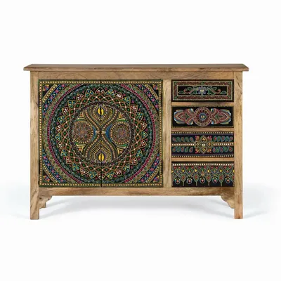 Sideboards - Multicolored mango wood sideboard - GINER Y COLOMER