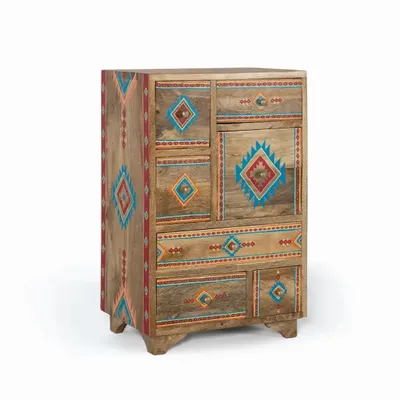 Coffee tables - Hand-painted mango wood side table - GINER Y COLOMER