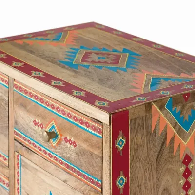 Coffee tables - Hand-painted mango wood side table - GINER Y COLOMER