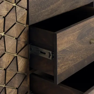 Sideboards - Mango wood and metal sideboard - GINER Y COLOMER