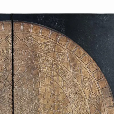 Armoires - Armoire en bois manguier et métal doré - GINER Y COLOMER