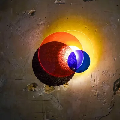Design objects - Halo lamp - Colourful wall lamp Made in France made of recycled plasti - RAYON VERT STUDIO