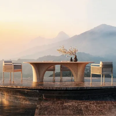 Tables de jardin - Table de salle à manger Savio-ash - SNOC