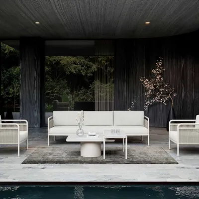 Lawn sofas   - Link-bisque Lounge Set - SNOC