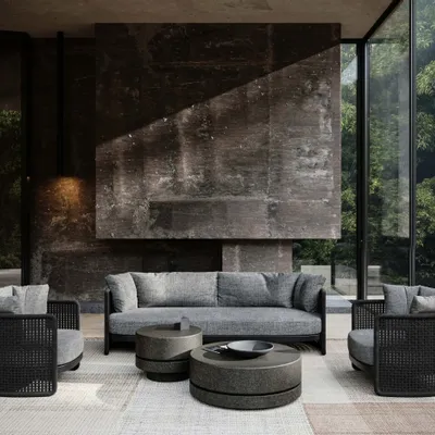 Tables de jardin - Table basse Miura-nightfall taille L - SNOC