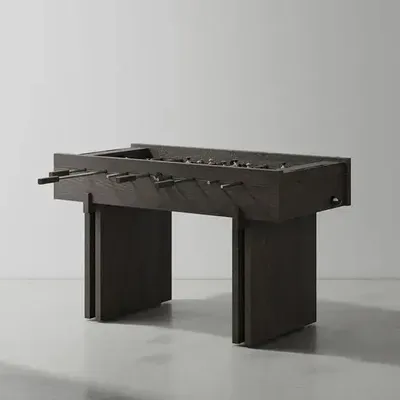 Tables de jeux - Foosball Table – Design industriel en chêne massif, béton et fonte - LIVINGSTONE