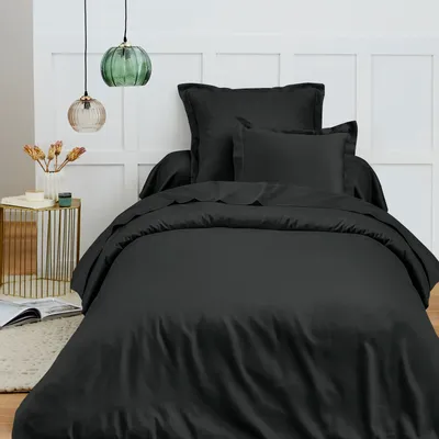 Bed linens - 100% Cotton Duvet Cover 140 x 200 cm Truffle - COTON PUR