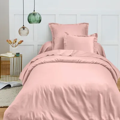 Bed linens - 100% Cotton Duvet Cover 140 x 200 cm Dragée Pink - COTON PUR