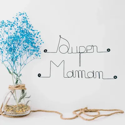 Other wall decoration - Wire Wall Decor\" Super Mom\ "” - to pin - BIJOUX DE MUR