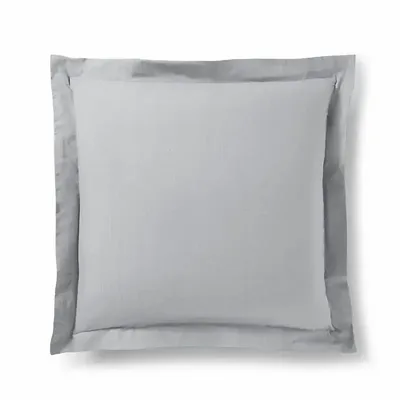 Bed linens - 100% Cotton Pillowcase Flat Ruffle Quilted 63 x 63 cm Cloud - COTON PUR