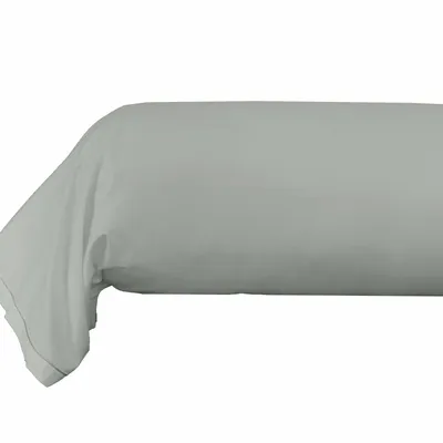 Bed linens - Percale Bolster Case 45 x 185 cm Pure Combed Cotton Long Fibers 80 Thread Count/cm² Pearl - COTON PUR