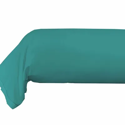 Bed linens - Percale Bolster Case 45 x 185 cm Pure Combed Cotton Long Staple 80 Thread Count/cm² Peacock - COTON PUR