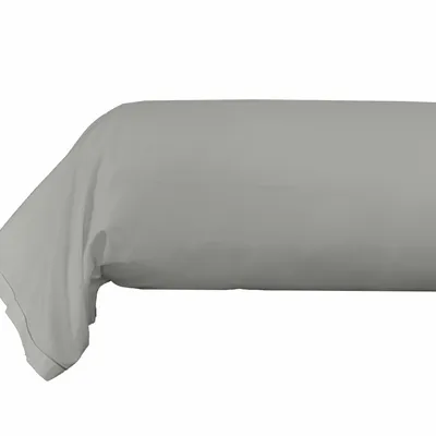Linge de lit - Taie de traversin Percale 45 x 185 cm Pur Coton Peigné Longues Fibres 80 Fils/cm² Ardoise - COTON PUR