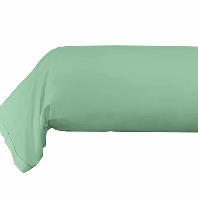 Bed linens - Percale Bolster Case 45 x 185 cm Pure Combed Long Staple Cotton 80 Thread Count Celadon - COTON PUR