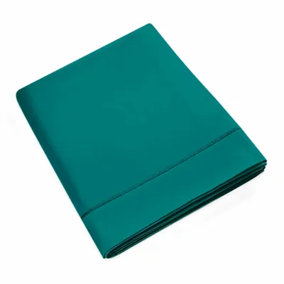 Bed linens - Percale Flat Sheet 240 x 300 cm Pure Combed Long Fiber Cotton 80 Threads/cm² Peacock - COTON PUR