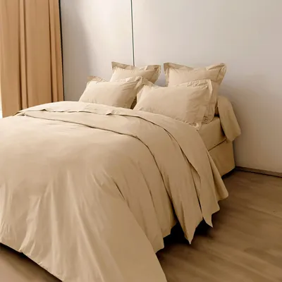 Bed linens - Percale Duvet Cover 260 x 240 cm Pure Combed Cotton Long Fibers 80 Thread Count/cm² Linen - COTON PUR