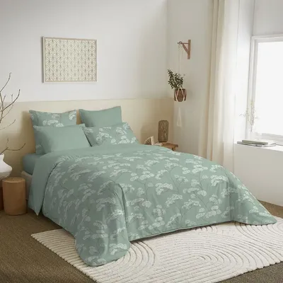 Bed linens - Complete Pack Printed Duvet Cover 220 x 240 cm - Fitted Sheet 140 x 190 cm - 100% Cotton 57 Threads - COTON PUR