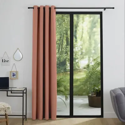 Curtains and window coverings - Blackout Curtain 140 x 260 cm Woody Pink - COTON PUR