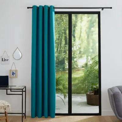 Curtains and window coverings - Peacock Blackout Curtain 140 x 260 cm - COTON PUR