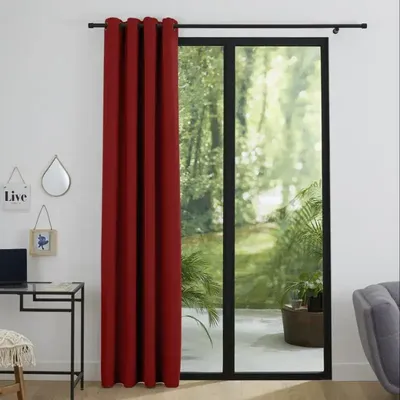 Curtains and window coverings - Blackout Curtain 140 x 260 cm Cherry - COTON PUR