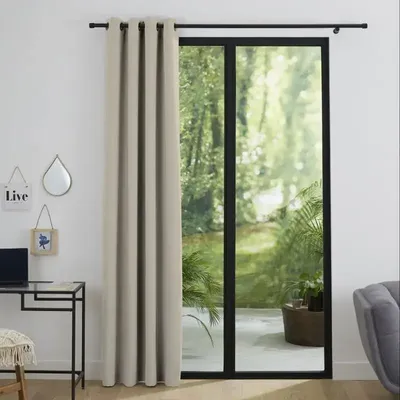 Curtains and window coverings - Blackout Curtain 140 x 260 cm Sand - COTON PUR