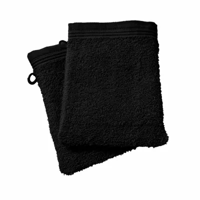 Other bath linens - Set of 2 "Spa" Wash Gloves 100% Cotton 15 x 21 cm Truffle - COTON PUR