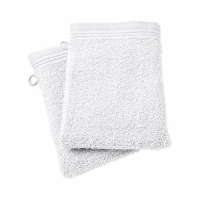 Other bath linens - Set of 2 "Spa" Wash Gloves 100% Cotton 15 x 21 cm Snow - COTON PUR