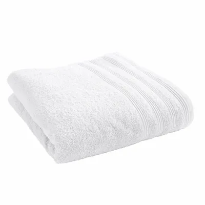 Serviettes de bain - Drap de Douche "Spa" 100% Coton 70 x 140 cm Neige - COTON PUR