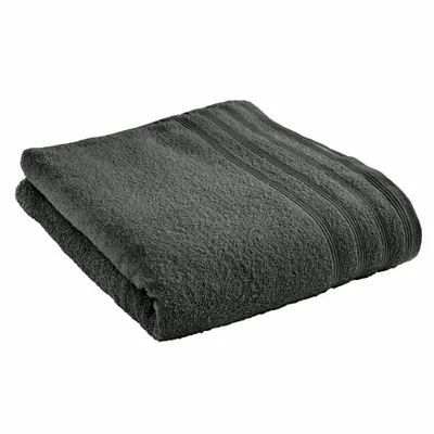 Bath towels - "Spa" Bath Sheet 100% Cotton 90 x 150 cm Slate - COTON PUR