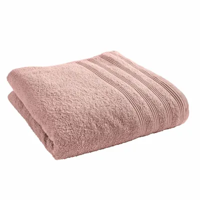 Serviettes de bain - Drap de Bain "Spa" 100% Coton 90 x 150 cm Vieux Rose - COTON PUR