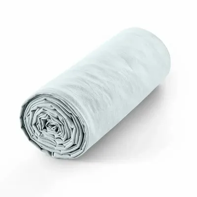 Bed linens - 100% Cotton Fitted Sheet 90 x 190 cm Mint - COTON PUR