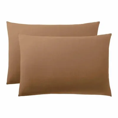 Bed linens - 100% Cotton Pillowcase 50 x 70 cm Taupe - COTON PUR