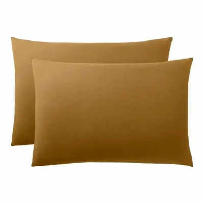 Bed linens - 100% Cotton Pillowcase 50 x 70 cm Caramel - COTON PUR