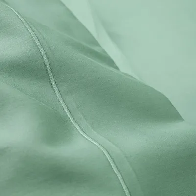 Bed linens - Percale Flat Sheet 240 x 300 cm Pure Combed Long Fiber Cotton 80 Threads/cm² Celadon - COTON PUR