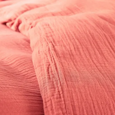 Bed linens - Complete 4 Piece Duvet Cover Pack Cotton Gauze 240 x 220 cm Dh 140 Blush - COTON PUR