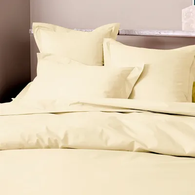 Linge de lit - Housse de couette Percale 240 x 220 cm Pur Coton Peigné Longues Fibres 80 Fils/cm² Ivoire - COTON PUR