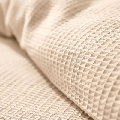 Bed linens - Duvet set 140x200cm + 1 pillowcase 65X65cm honeycomb Natural - COTON PUR