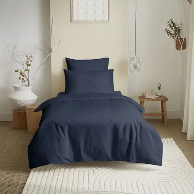 Bed linens - Complete Pack Single-Color Duvet Cover 140 x 200 cm - Fitted Sheet 90 x 190 cm - 100% Cotton 57 Threads - COTON PUR